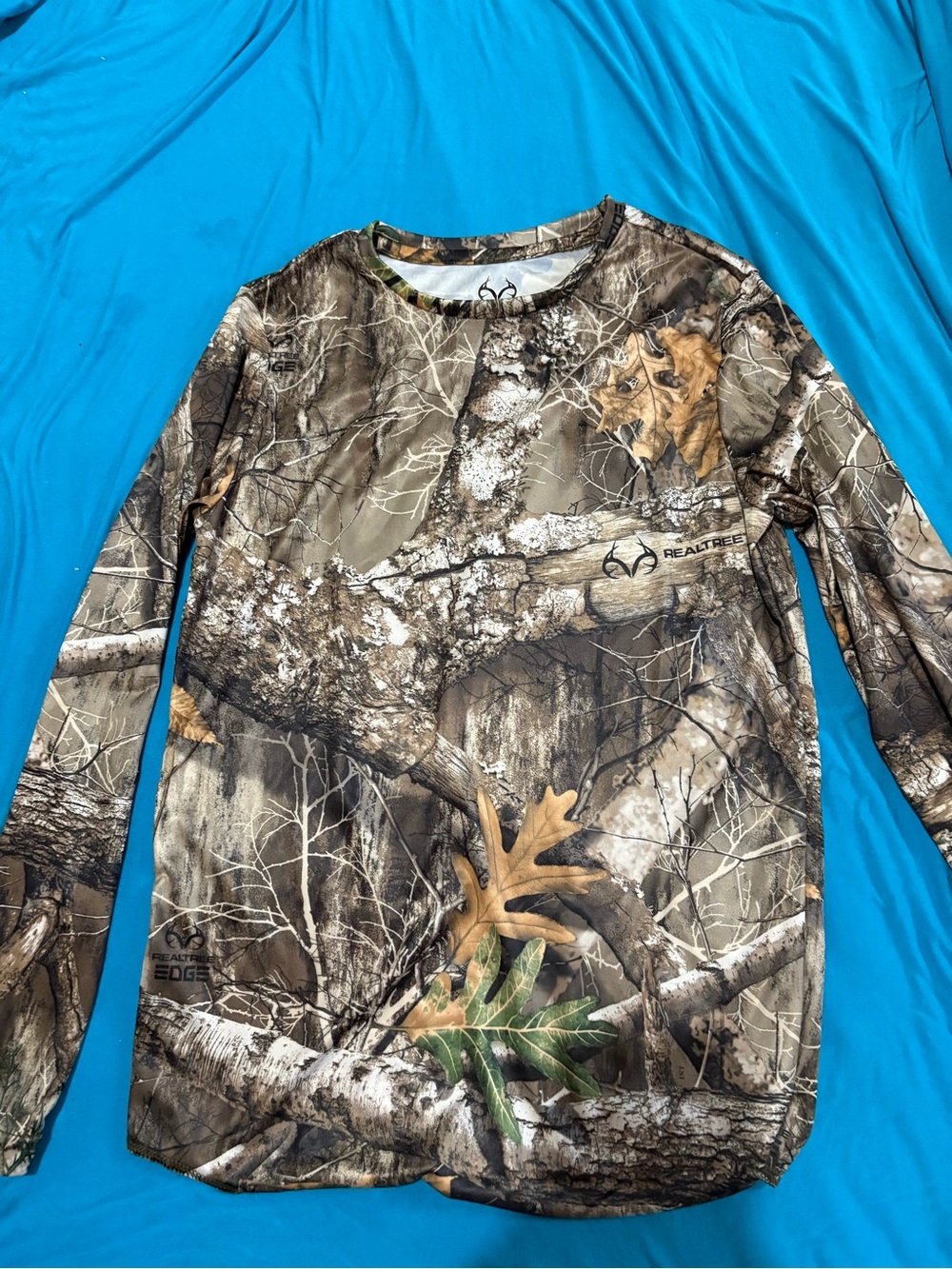 Realtree Long-Sleeve Camo Tee in Brown and Green